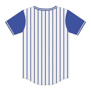Phi Beta Sigma blanco a rayas pulóver béisbol Jersey 100% malla de poliéster fraternidad griega ropa camiseta con bordado - Product Image 3