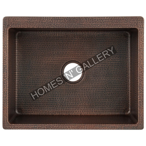 Tablier de ferme avant Design antique Cuivre fait à la main Double bol Évier de cuisine en cuivre antique - Product Image 4