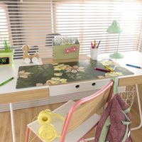 Grand tapis de souris de jeu en cuir PVC, antidérapant, résistant à l'eau, avec repose-poignet, en cuir de chamois, ergonomique, disponible en stock