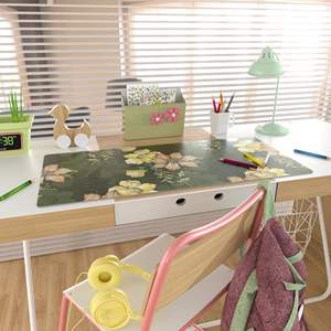 Grand tapis de souris de jeu en cuir PVC unilatéral, tapis ergonomique en cuir de chamois, tapis de bureau de jeu confortable pour le bureau et la maison - Product Image 2