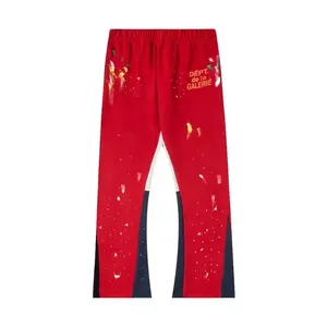 Gallery Dept Pant Hand-Painted Graffiti Splash-Ink Washed Distressed Sports Casual Pants Loose Sweatpants