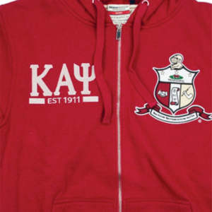 Logotipo personalizado 60% algodón 40% poliéster 350 GSM polar chenilla bordado carmesí KAP cremallera Sudadera con capucha - Product Image 4