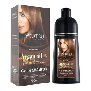 Hot sale permanent organic brown hair dye black shampoo dye for men grey hair