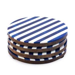 100% Premium Quality Classic Eco-Friendly <b>Set</b> of <b>Wooden</b> <b>Tea</b> Coaster with Resin Work - Product Image 5