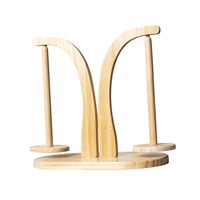 Support à fil en bois avec deux broches pour le tricot à la main, fournitures d'artisanat, design simple, utilisation pratique