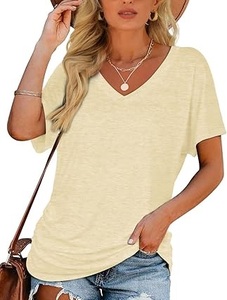 Camiseta de Hombre 100% Algodón, Cuello en V, Manga Corta, Informal para Exteriores, Tela Oxford, Secado Rápido, Ecológica y Transpirable - Product Image 3