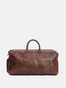 Vintage Brown Distressed Genuine Leather Luxury Duffle <b>Bag</b> <b>Men</b> Retro Travel <b>Weekender</b> Gym Sports Water Resistant Large Capacity - Product Image 5