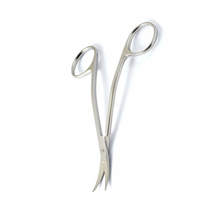 กรรไกรสแตนเลสเยอรมันปลายโค้งสองชั้นสำหรับห้องผ่าตัดในโรงพยาบาลขนาด5นิ้ว - Product Image 6