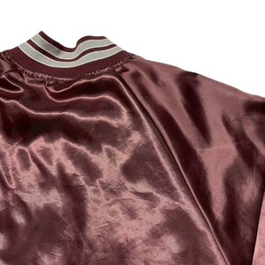 Chaqueta de bombardero universitaria de satén personalizada unisex, ropa de calle de béisbol de diseño OEM, prendas de vestir exteriores de moda de alta calidad a granel - Product Image 3