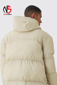 Blouson matelassé long à capuche très demandé, coupe-vent Nurak, en duvet et polyester personnalisé, pour homme, idéal pour l'hiver et les activités de plein air - Product Image 5