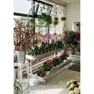 Banc mural en aluminium pour serre agricole avec 2 étagères et porte-corbeille 850 x 2055 mm - Product Image 5