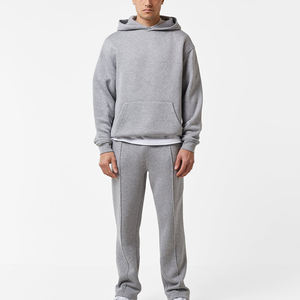 Sweats à capuche de haute qualité Sweat-shirt à capuche et pantalon de survêtement Ensemble 100% coton Survêtement lourd Costume de survêtement personnalisé pour hommes - Product Image 1