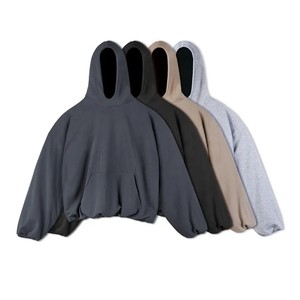 Meilleure qualité poids lourd personnalisé hommes sweats à capuche couches recadrée couleur vierge sublimée hiver impression taille 6XL - Product Image 3