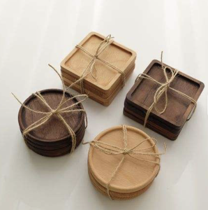 Posavasos de madera de la mejor calidad Color marrón Forma redonda Diseño elegante-Venta caliente Sacacorchos y abridores - Product Image 2