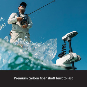 Moteur électrique de pêche à la traîne Terrova à fixation sur le mât avec GPS, Spot-Lock – 55 lb. Thrust, 54 pouces. Étang, eau douce - Product Image 4