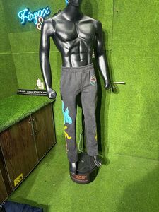 Vente en gros de pantalons baggy décontractés pour hommes de haute qualité 100% coton molleton léger vieilli logo sérigraphié lavé à l'acide - Product Image 6