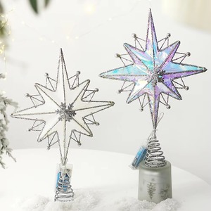 Étoile en fer et métal pailleté la plus exigeante pour les décorations de Noël Magnifiquement fabriquée par un fournisseur indien Pièce authentique - Product Image 5