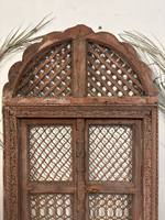 Porte d'arche en bois et fer forgé antique vintage, meubles de maison, décoration rustique pour entrée, portail, artisanat indien, récupération de temple