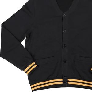 Nueva Universidad Oversize cuello pico bordado de punto último diseño señoras Cardigans Con bolsillos con bordado de chenilla - Product Image 6