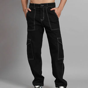 Conjunto de Mezclilla Negra a la Moda de Alta Calidad para Hombre, Diseño Personalizado de Fabricantes, Corte Ajustado, Venta al por Mayor - Product Image 5