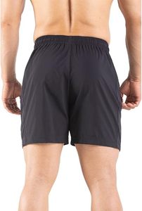 Pantalones Cortos Deportivos de Color Sólido para Hombre con Bolsillo con Cremallera y Cordón para Entrenamiento - Product Image 4