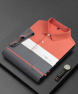 Polo d'été à manches courtes de haute qualité Polo en coton et polyester à motif imprimé - Product Image 4