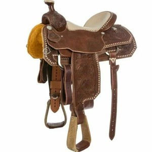 Western Leather Barrel Racing Horse Saddle Tack Set Disponible Plusieurs couleurs et tailles DESIGN OUTIL À LA MAIN CLASSIQUE - Product Image 1