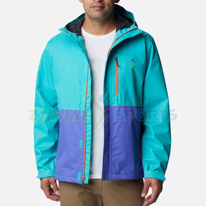 Chaqueta cortavientos impermeable ligera para hombre, capucha transpirable de tendencia y cremallera, impermeable de lona personalizable - Product Image 5