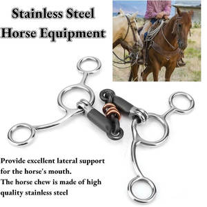 Arco Iris multicolor caballo Bit anillo suelto rombo Fat Link Acero inoxidable Snaffle Durable ecuestre Tack entrenamiento montar - Product Image 5
