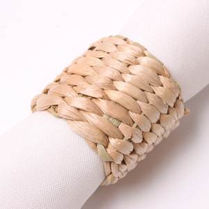 แหวนผักตบชวาทำด้วยมือธรรมชาติสำหรับผู้ถือผ้าเช็ดปากเป็นมิตรกับสิ่งแวดล้อมตารางตกแต่งแหวนและอุปกรณ์เสริม - Product Image 3