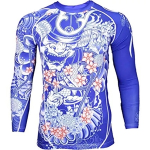 Rashguard personnalisé à manches longues pour MMA et Jiu Jitsu, imprimé OEM, anti-UV, respirant, écologique, séchage rapide, UPF50+ - Product Image 1