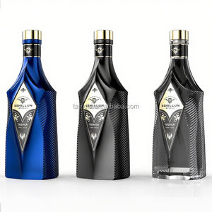 ברנדי טקילה רוח וודקה בהתאמה אישית וודקה כחול בקבוק זכוכית 500 מ "ל 750 1000 מ" ל קופסת מתנה וויסקי עם מכסה בורג - Product Image 4