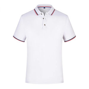 Polo à manches courtes pour homme en couleur unie - Tissu en coton éponge respirant anti-boulochage de marque 100% coton pour l'été - Product Image 6