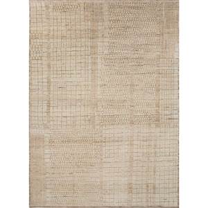 Alfombra de Lana Tejida a Mano Manifest Ivory Akwl-1887, Diseño Geométrico Abstracto, Nueva, Estilo Tabriz, para Sala de Estar, Pasillo, Forma Rectangular - Product Image 1