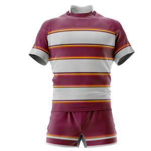 Ensemble d'uniformes de rugby professionnels de haute qualité pour hommes vente en gros pas cher nouveau short en jersey cousu avec motif imprimé - Product Image 3