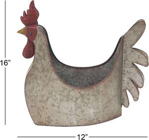 Vente en gros d'ustensiles de cuisine de ferme sur mesure plateaux de service en métal galvanisé jardinière rangement de fleurs décoratives - Product Image 1