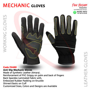 Venta caliente Guantes de seguridad mecánicos de alta calidad 2024 Nuevo estilo Antideslizante Guantes DE TRABAJO mecánicos Guantes de cuero de Pakistán - Product Image 6