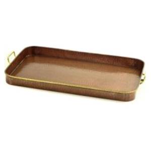 Plateau de service en métal cuivré fini foncé antique Plateau de table en acier poli personnalisé pour usage domestique Occasion alimentaire Fabricant direct - Product Image 4