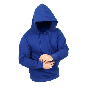 2025 personnalisé solide bleu Royal gros sweat à capuche fabriqué en usine 100% coton polaire pull à capuche hiver sweat - Product Image 4