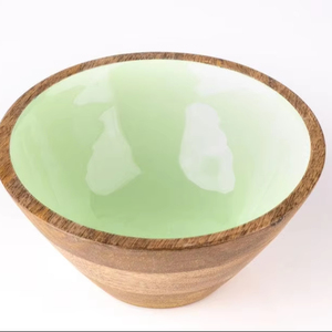 Tazón de Madera Ecológico de Lujo con Estampado Esmaltado en Colores Vibrantes, Apto para Lavavajillas, Ideal para Regalos de Ramadán o de Inauguración de Casa - Product Image 1