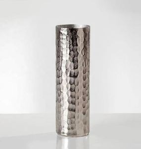 Vente en gros de vase à fleurs en aluminium avec finition en nickel martelé de riz fait à la main pour la maison et le jardin vase à fleurs décoratif - Product Image 3