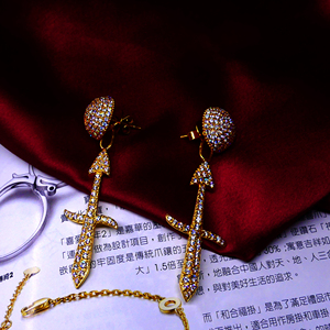 Pendientes de aro de estilo clásico de Plata de Ley 925 para boda, juego de pendientes de mujer con piedras preciosas de topacio blanco Vermeil chapado en oro - Product Image 3