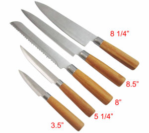 Ensemble de couteaux de chef japonais à manche en bois - Product Image 2