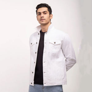 Chaqueta vaquera de hombre de diseño personalizado OEM, pantalones vaqueros delanteros con botones transpirables sólidos para invierno, Color sólido a la moda - Product Image 3