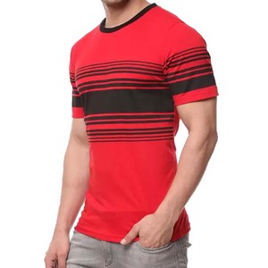 Vente en gros 100% coton luxe Ringer T-Shirt unisexe logo personnalisé col rond vierge surdimensionné lourd Ringer hommes T-Shirts - Product Image 2