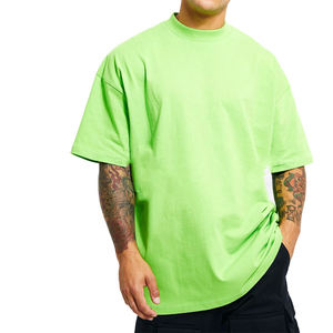 Camiseta de algodón 100% para hombre, corte holgado, estampado de calidad superior, impresión personalizada, logotipo lavado, Vintage, peso pesado, liso - Product Image 1