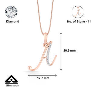 Diamond Letter <b>Alphabet</b> Pendant Necklace - Product Image 6