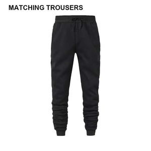 <b>Men</b> Cotton Jogging Suit Black <b>White</b> Color Block Full Zip Hoodie <b>Trousers</b> Tracksuit Set Manufacturer Custom Logo - Product Image 3