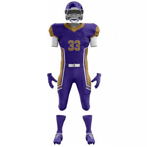 Uniforme de fútbol americano, camiseta de malla, pantalones, ajuste atlético, tela duradera, equipo de entrenamiento para competición - Product Image 2