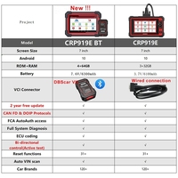 Herramienta de Escaneo Bidireccional Launch Creader CRP919E BT, Escáner OBD2 Bluetooth, Compatible con CAN FD, DoIP y Codificación de ECU